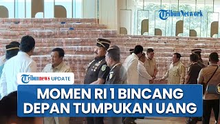 Momen Prabowo Bincang Serius dengan Menhan, Menkeu hingga Jaksa di Depan Tumpukan Uang Sitaan CPO