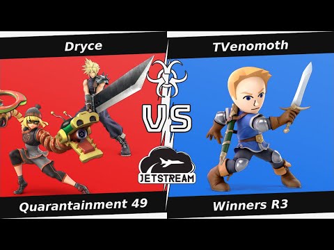 Quarantainment 49 Winners R3 - Dryce (Min Min, Cloud) Vs. TVenomoth (Mii SwordFighter) - SSBU
