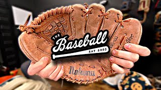 Relacing Bat Bros Old Baseball Glove