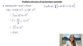Products and Sums of Trig Functions - Examples