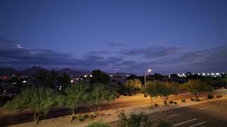 Long exposure timelapse  Eastern skies and moonrise October 8th and 9th North Scottsdale Arizona USA