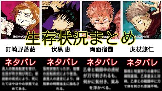 呪術廻戦 生存状況まとめ 最新142話時点 ネタバレ注意 أشهر موقع لمشاركة مقاطع الفيديو الموسيقية على الإنترنت