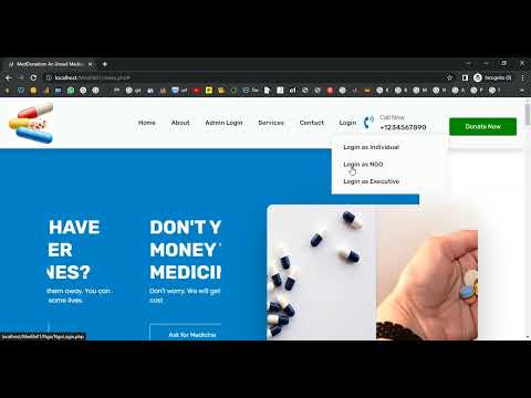 Online Medicine Donation System in PHP Application Projects