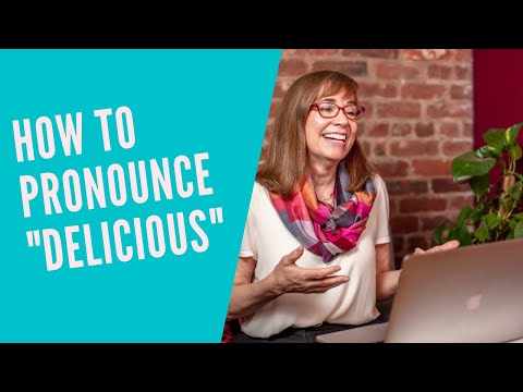 Part of a video titled How to Pronounce "Delicious" - YouTube