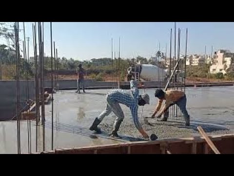 #Ready mix concrete pouring by boom pump #roofcasting            @scbbricktech3488