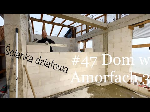 #47 Dom w Amorfach 3(G2) - Układam Ściankę Działową Salon / Sypialnia - Y-tong 12 cm