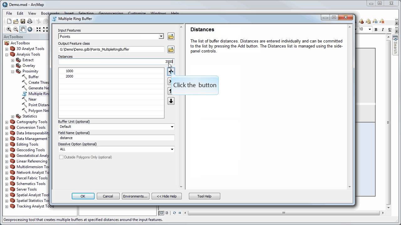 Vector buffers in ArcMap