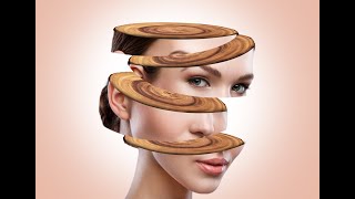 Photoshop Tutorial | Photo Manipulation | Face Slice Wooden effect