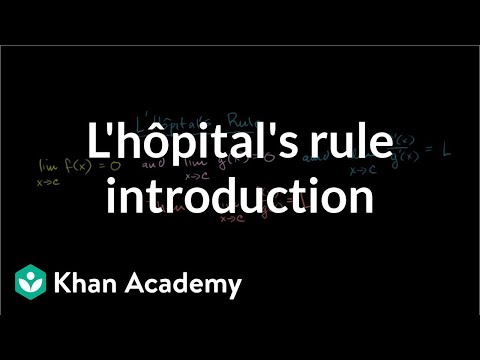 L Hopital S Rule Introduction Video Khan Academy