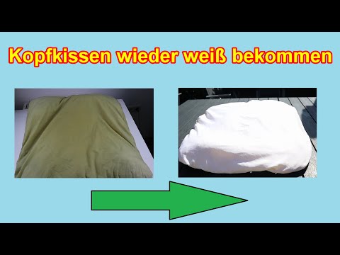 Vergilbtes Kopfkissen wieder weiß & sauber bekommen - Kopfkissen gelb vom Schwitzen reinigen