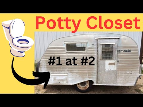 EP 254 Rebuilding the interior 1970 Serro Scotty vintage travel trailer potty closet toilet ceiling