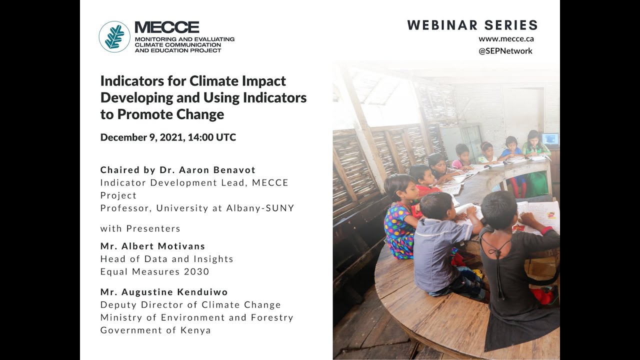 MECCE Webinar - Indicators for Climate Impact: Developing and Using Indicators to Promote Change