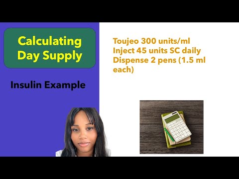 How To Calculate Day Supply for Insulin | Step-by-Step Tutorial | Pharmacy Calculations