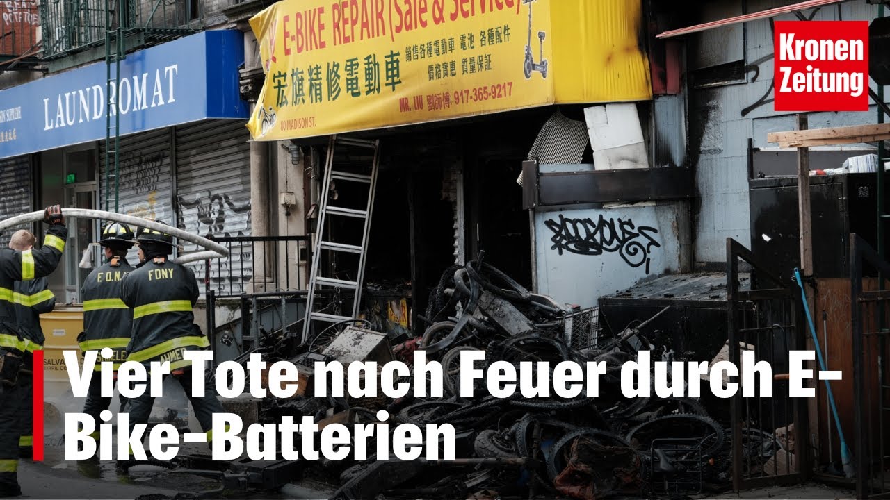 Vier Tote nach Feuer durch E-Bike-Batterien | krone.tv NEWS
