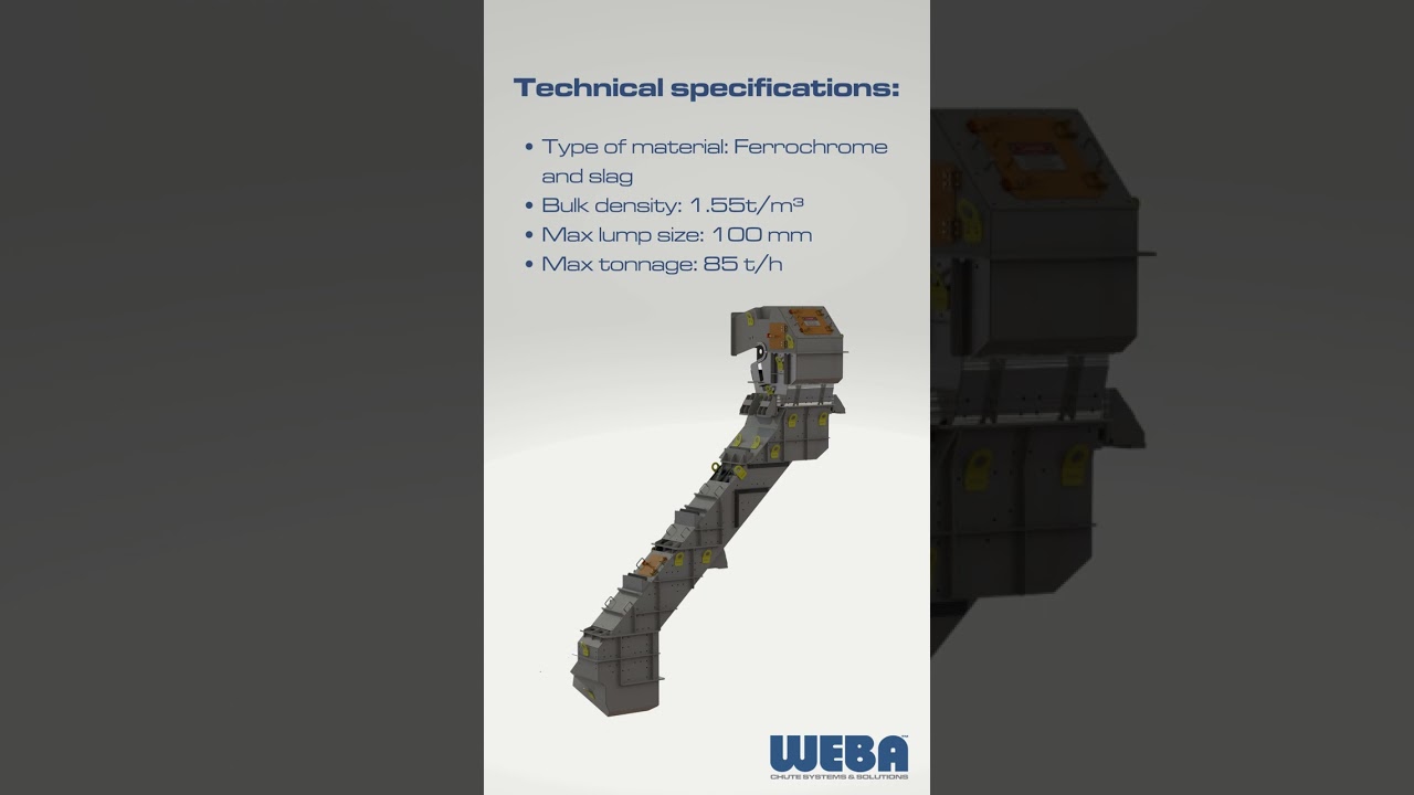 Conveyor onto conveyor transfer chute