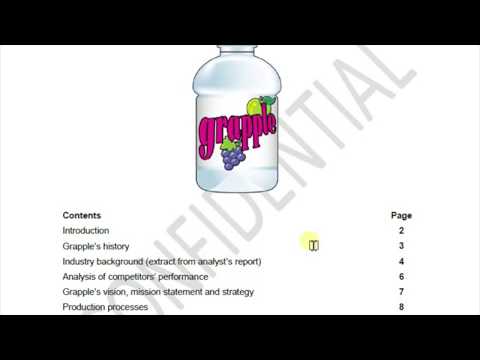 CIMA Management Case Study Pre-seen Analysis - November 2018 (Grapple)