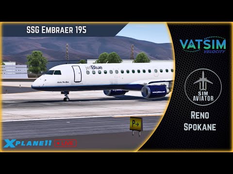 *Embraer 195 LIVE* | **ORBX True Earth** | KRNO - KGEG | X-Plane 11