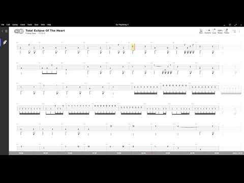 Total Eclipse Of The Heart ( Bonnie Tyler ) ,Tablatura e base Senza Basso - Backing bass track