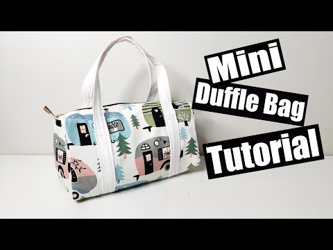 Mini Duffle Bag Sewing tutorial - Free pattern