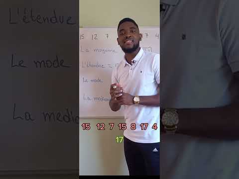 Calcule de la moyenne, l'étendue, la mode et la médiane d'une série statistique.