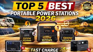 Top 5 Best Portable Power Stations 2026 ⚡ Fast Charging & Home Backup Tested!