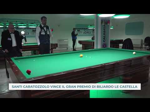 SANTI CARATOZZOLO VINCE IL GRAN PREMIO DI BILIARDO LE CASTELLA