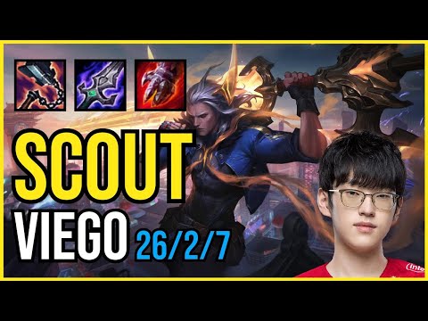 SCOUT - VIEGO vs. GALIO Mid | KR GRANDMASTER | PATCH 11.2 | QUADRAKILL