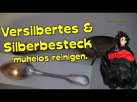 Versilbertes  Besteck😉🥄🍴🍽Silber mühelos reinigen-in 50 Sekunden erklärt *Silber polieren
