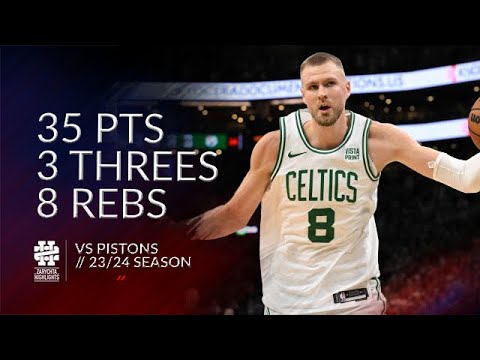 Kristaps Porzingis 35 pts 3 threes 8 rebs vs Pistons 23/24 season