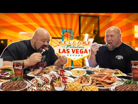 STRONGMEN VS LAS VEGAS BUFFETS | FULL DAY OF EATING