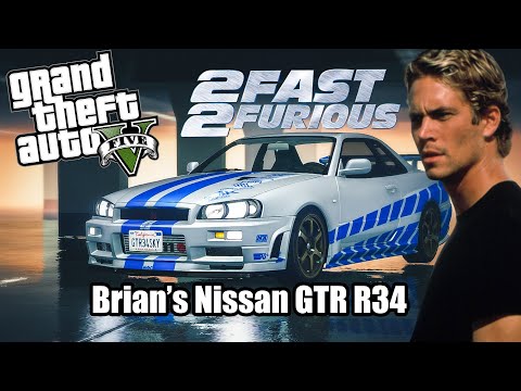2FAST 2FURIOUS DANS GTA5 : AVOIR LA NISSAN GTR R34 DE BRIAN - Mrjksaw