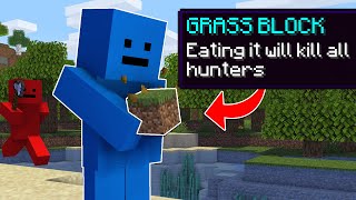 Minecraft Manhunt, But You Can Eat Blocks...