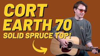 Video thumbnail for Cort Earth 70 | Solid Spruce Top! | Affordable Favorites! | by Uhlik Music