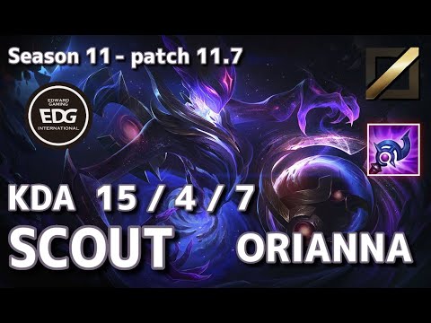 【韓国サーバー/C1】EDG Scout オリアナ(Orianna) VS ヴィエゴ(Viego) MID - Patch11.7 KR Ranked【LoL】