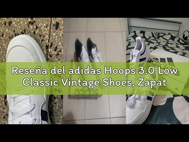 Vídeo relacionado con adidas Hoops 3.0 Low Classic Vintage Shoes, Zapatos Hombre, Cloud White Legend Ink Vivid Red, 40 EU