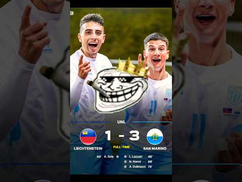 San Marino Wins Group D Nations League Vs Liechtenstein 1-3 #sanmarino #football #edit #win #phonk