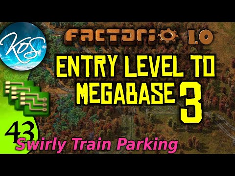 Factorio 1.0 Entry Level to Megabase 3, Ep 43: SWIRLY PARKING - Guide, Tutorial