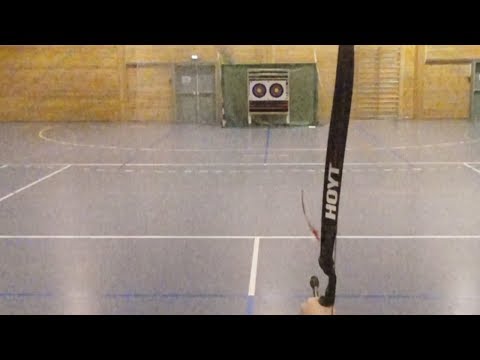 Arrow flight in slow motion (1000fps), recurve bow