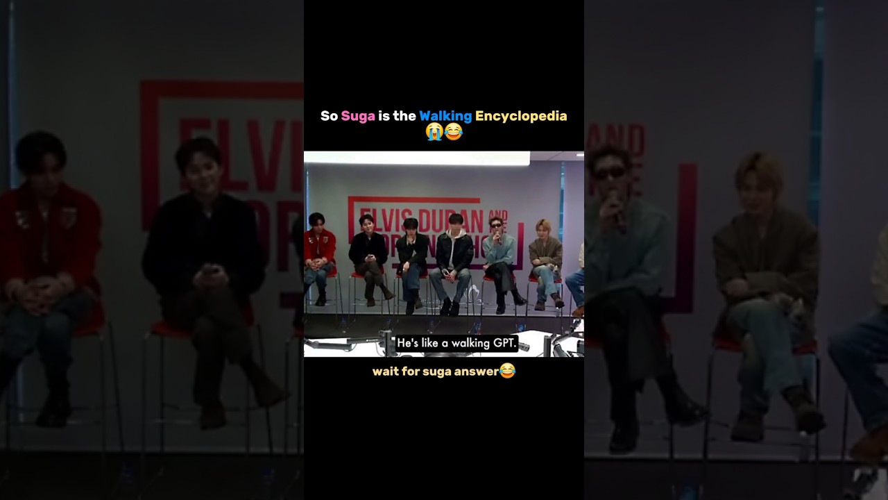 Suga is Walking Encyclopedia💜🙂‍↔️ #bts #suga #yoongi #encyclopedia #sugabts #ytshort