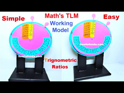 Trigonometric Ratios Math s Working Model TLM project howtofunda craftpiller