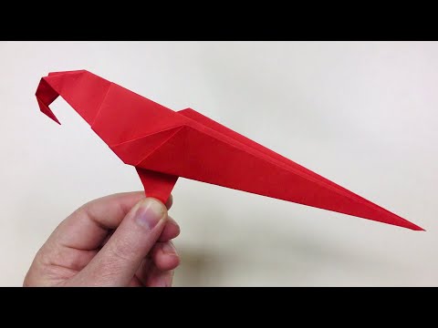 Wie man einen Origami PAPAGEI basteln.Wie man mit Leichtigkeit einen Papagei aus Papier basteln