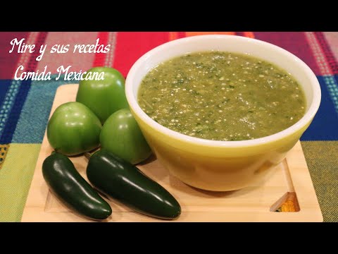 Riquisima Salsa Verde Mexicana de Chile Jalapeño con Tomatillo #Deli