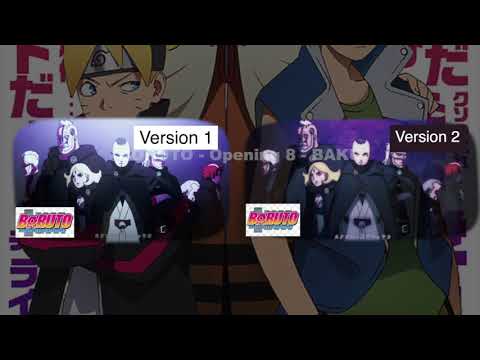 BORUTO OP 8 Comparison (Version 1 and 2)