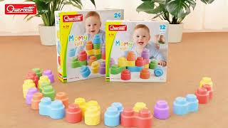 Quercetti Momy Soft Happy Sound - cubes souples + 2 cubes sonores - 18 pcs