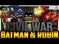 Minecraft Civil War: Captain America vs Iron man ...