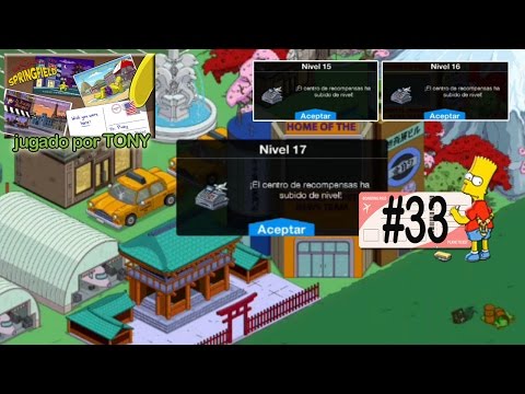 Los Simpson Springfield "Destino Spfld, Cap. 33 - Centro Recompensas a niveles 15, 16 y 17" por Tony