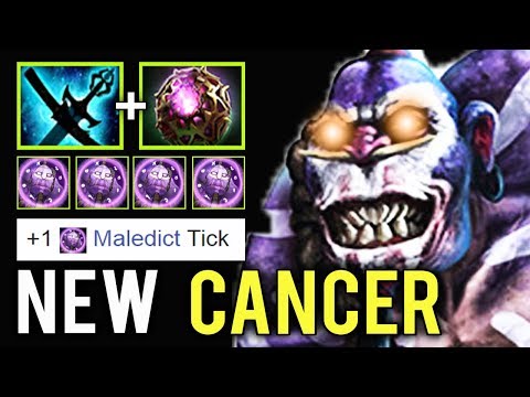 NEW CANCER HERO MID 5x Maledict Burn Dagon 5 Doctor Crazy Gameplay by Costabile 7.20 Dota 2