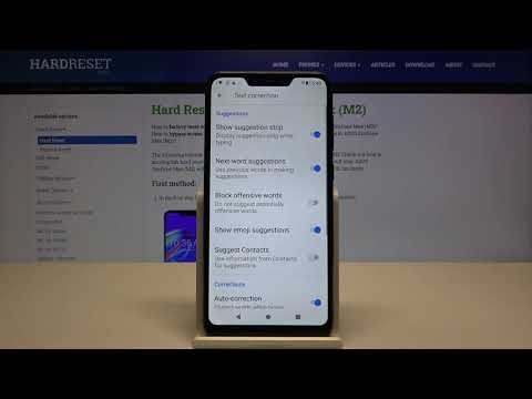 How to Enter Text Correction Settings in Asus Zenfone Max M2 – Find Text Options