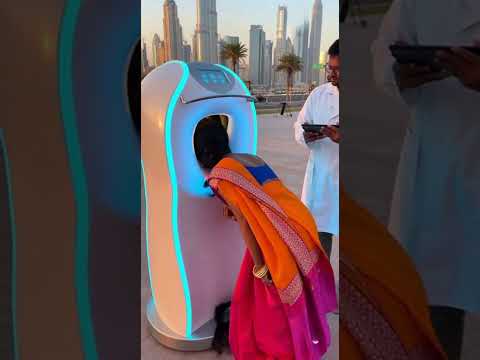 Dubai’s AI SALON POD Will Blow Your Mind 😲🤖 Robot Salon Machine AI 3.0✂️ Future Grooming, Live! BLUE