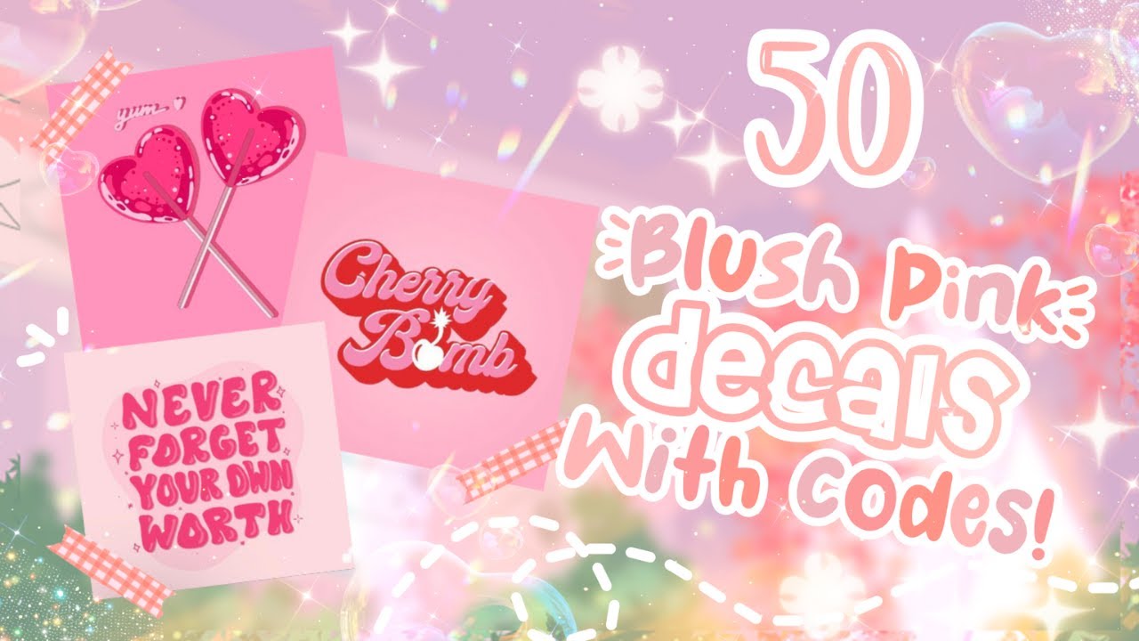 50 Aesthetic Blush Pink Decals with Codes I Roblox Bloxburg I iTapixca Builds
